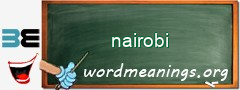 WordMeaning blackboard for nairobi